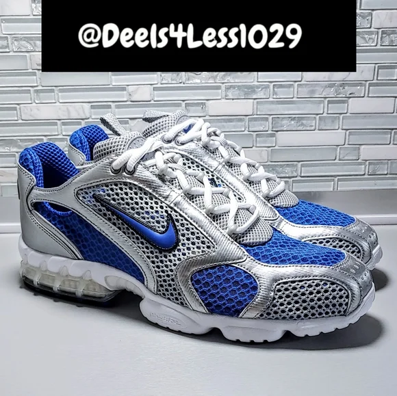 Nike Air Zoom Spiridon Cage 2 Mens Size 12 Silver Varsity Royal White - Picture 3 of 6